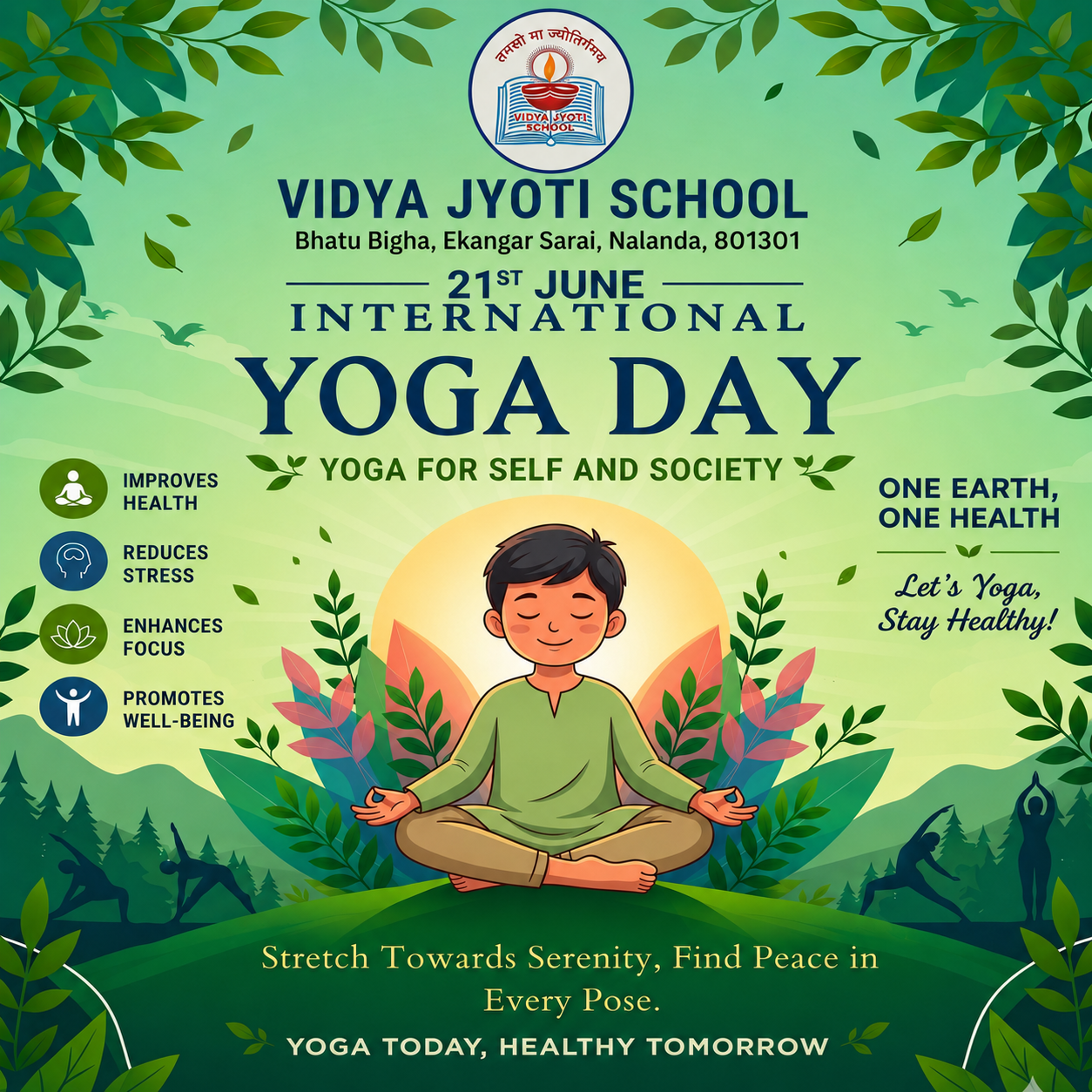International Yoga Day - Vidya Jyoti School
